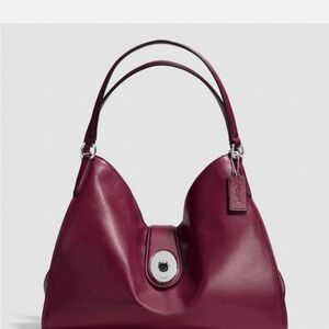Elegant Burgundy Leather Women's Bag